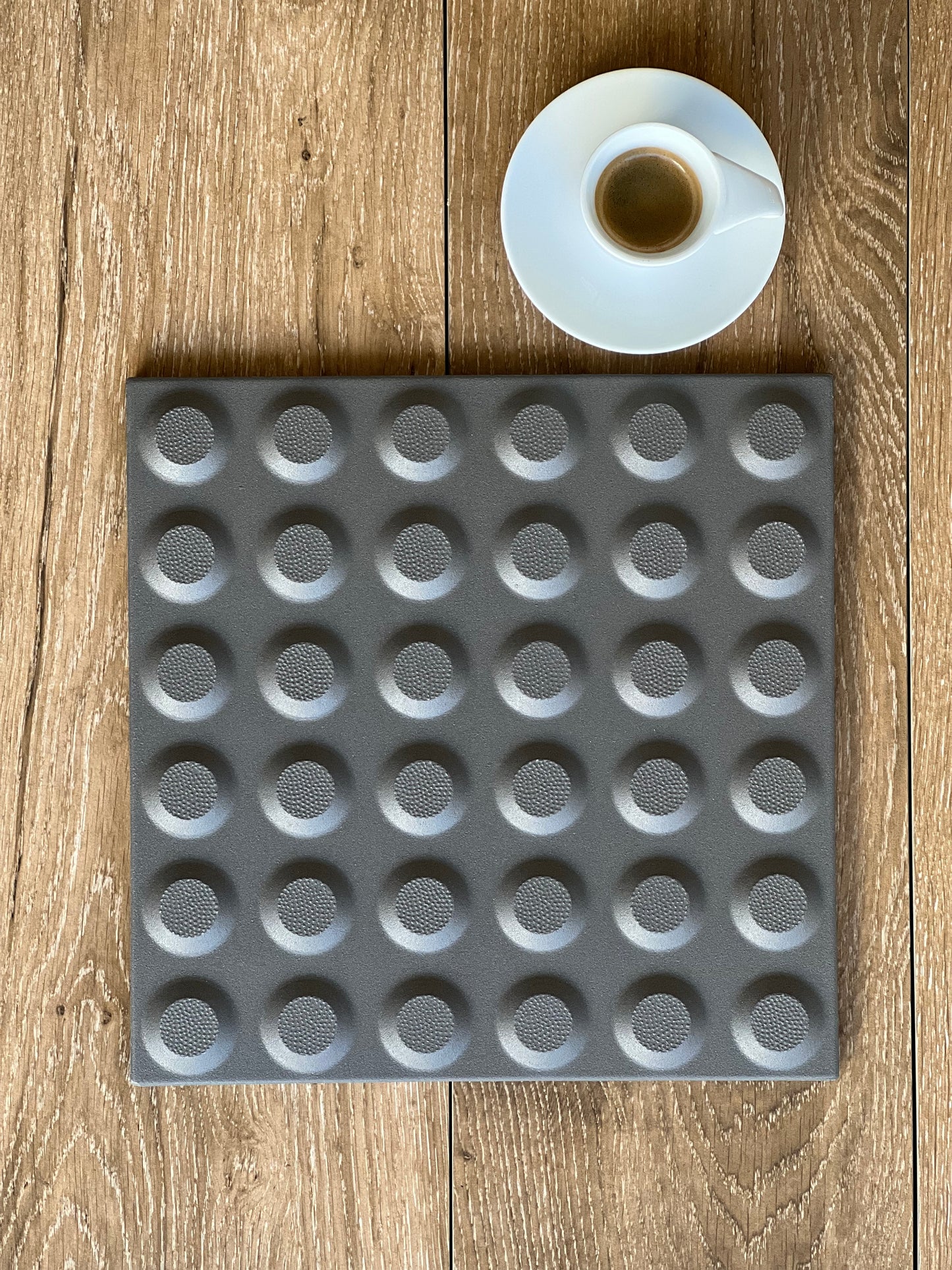 300X300 TAC TILE CHARCOAL W/DOTS