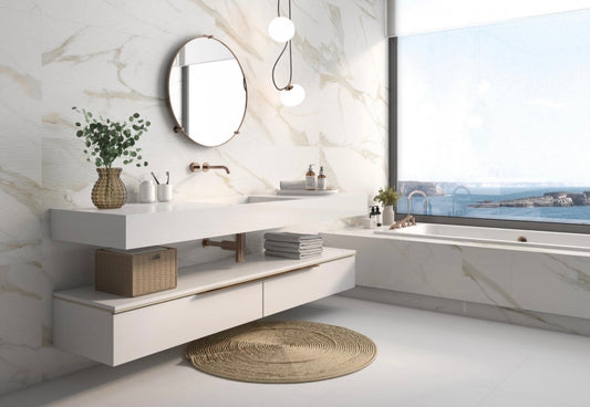 600x1200 CALACATTA GOLD SATIN FINISH