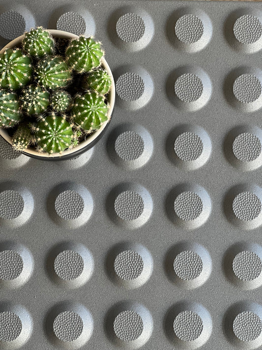 300X300 TAC TILE CHARCOAL W/DOTS